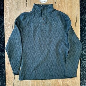 Quilted Pullover - heather black